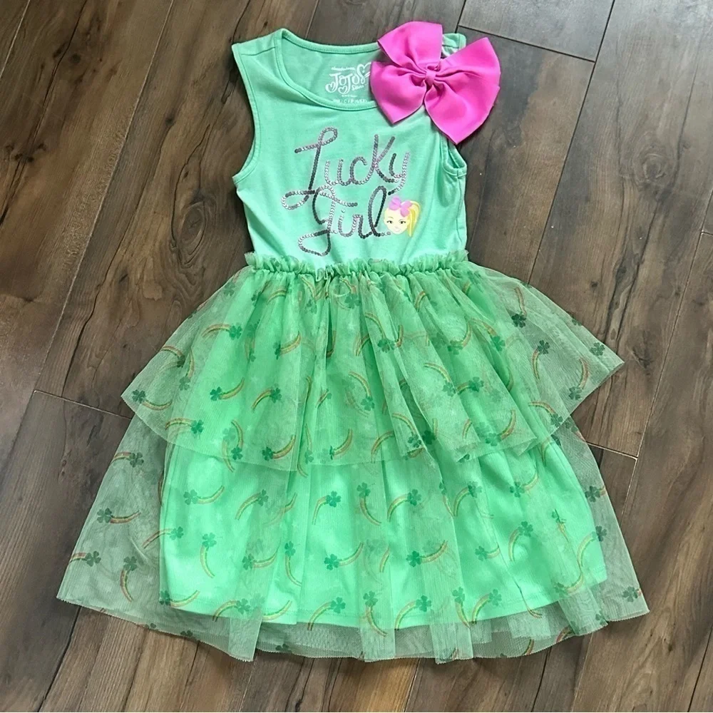 JoJo Siwa | Lucky Girl Green St Patrick’s Day Sun Dress | 6/6X